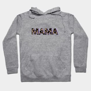 Mama, Typography, Leopard Hoodie